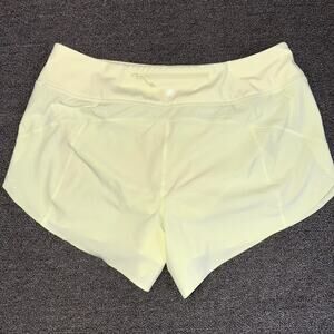 Athleta Run With It 3.5" Shorts Womens Large Light Lime Stretch Running Active